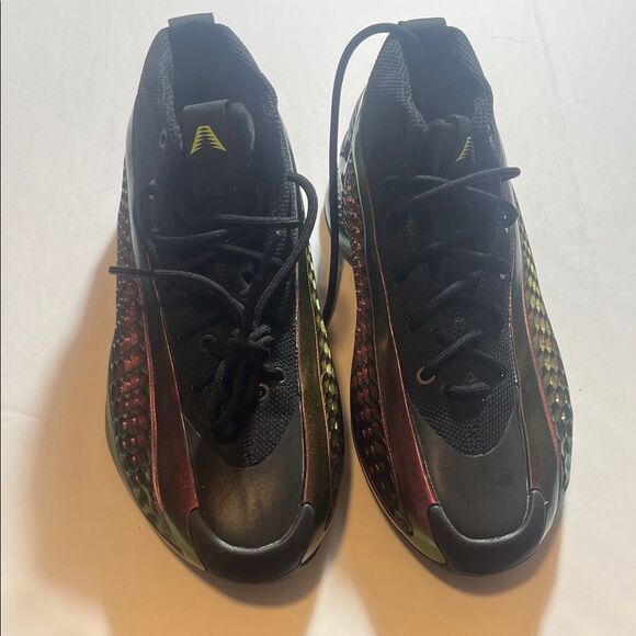 Black and purple adidas Anthony Edward’s basketball shoe and for stylish common